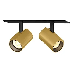 LED Recessed spot CENO 2.0, 2 flames, 2700K, CRi >90, rotatable/swivelling, dimmable, black gold