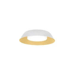 LED Wall /Ceiling luminaire TOWNA 1.0, IP44, Ø 25.4cm, 3000K, dimmable, white gold
