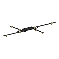 ceiling luminaire TRACE GRID 1.0 down, direct IP20, champagner, mat, deep black dimmable