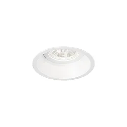 recessed spotlight DEEP 1.0 1 flame, rigid, with leaf springs IP20, mat, traffic white dimmable