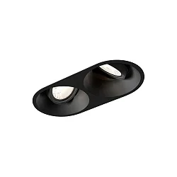 LED Recessed spot DEEP 2.0, IP20, 2 flames, 350/500mA, 2x 7/10W 4000K, CRi >90, black