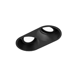 ceiling recessed luminaire DEEP ADJUST 2.0 - LED 2 flames, cardanic swivelling, with wire springs IP20, mat, deep black dimmable