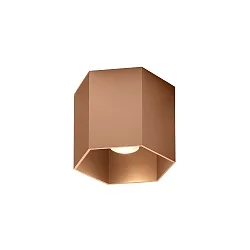 ceiling luminaire HEXO CEILING SURF 1.0 1 flame IP20, copper dimmable