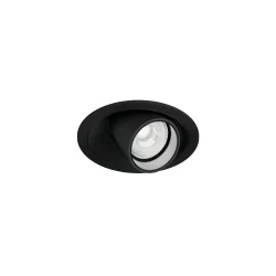 recessed spotlight QITO 1.0 round, cardanic IP20, black matt dimmable