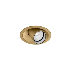 recessed spotlight QITO 1.0 round, cardanic IP20, champagner, brushed dimmable