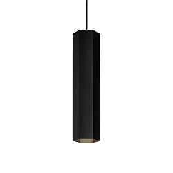 LED Pendant luminaire HEXO MULTI 3.0, 6W 2700K, CRi >90, without canopy, black