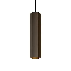 LED Pendant luminaire HEXO MULTI 3.0, 6W 3000K, CRi >90, without canopy, bronze