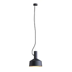 Pendant luminaire ROOMOR 1.0 PAR16, GU10, 250cm, deep black, with shade 2.0, deep black gold