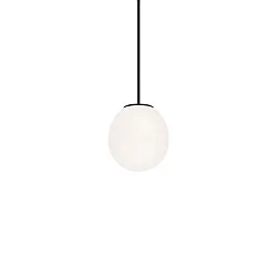 Pendant luminaire DRO SUSPENDED 1.0, Ø 12.5cm, G9, QT14 max. 5W, aluminum / textile cable / glass, white