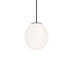 Pendant luminaire DRO SUSPENDED 2.0, Ø 19.5cm, E14, C35 max. 6W, aluminum / textile cable / glass, white