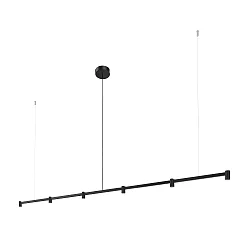 pendant luminaire TRACE CHANDELIER CEILING SUSP 2.0 IP20, black matt dimmable