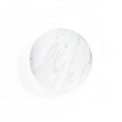 LED Wall luminaire MILES 2.0 ROUND, indirect, Ø 19cm, 8W 3000K, CRi >90, dimmable, marble white