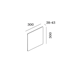 LED Wall luminaire MILES 3.0 CARRÉ, indirect, 30 x 30cm, 8W 3000K, CRi >90, dimmable, marble black
