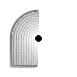 wall luminaire TAPIS SOFT WALL SURF 4.0 IP20, grey, marble dimmable