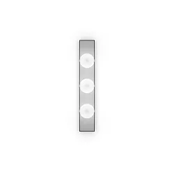 mirror luminaire RUVI IP44 WALL SURF 3.0 E27 IP20, aluminium, black matt dimmable