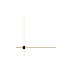 wall luminaire FINLIN 4.0 2 flames, indirect IP20, champagner, black matt dimmable
