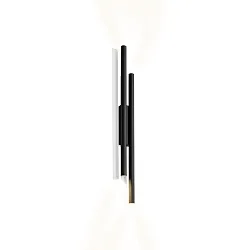wall luminaire MATCH 4.0 up / down, 4 flames, 2-fold, rigid IP20, black matt dimmable