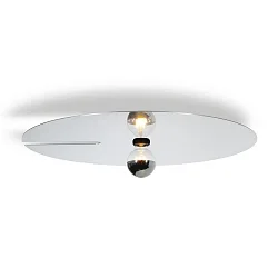 wall and ceiling luminaire MIRRO CEILING / WALL SURF 3.0 E27 IP20, aluminium, black matt 