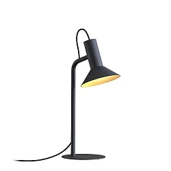 Table lamp ROOMOR 1.0 PAR16, GU10, deep black, with cord switch, with shade 1.0, deep black gold