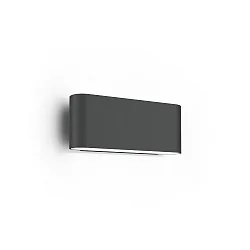 outdoor wall luminaire KIOSK 1.0 up / down, with lens optics IP65, anthracite dimmable