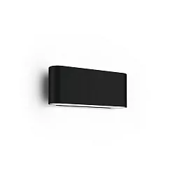 outdoor wall luminaire KIOSK 1.0 up / down, with lens optics IP65, black matt dimmable