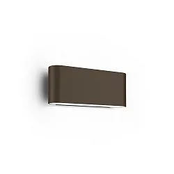 outdoor wall luminaire KIOSK 1.0 up / down, with lens optics IP65, bronze dimmable