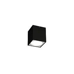 Outdoor LED Ceiling luminaire TRAM CARRÉ 1.0, IP65, square, 6W 3000K 36°, CRi >90, dimmable, black