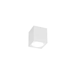 Outdoor LED Ceiling luminaire TRAM CARRÉ 1.0, IP65, square, 6W 3000K 36°, CRi >90, dimmable, black