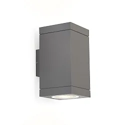LED Outdoor Wall luminaire TUBE CARRÉ 2.0, IP65, 2-sided, 2x 8W 3000K 34°, CRi >90, dimmable, dark grey