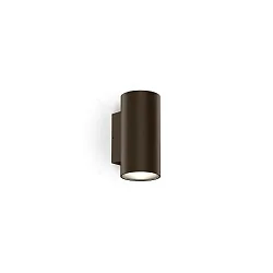 outdoor wall luminaire TRAM WALL 2.0 2-fold, cylindrical, dimmable IP65, bronze, mat dimmable