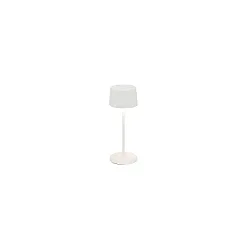 battery table lamp OLIVIA MICRO IP65, white matt dimmable