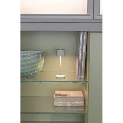 battery table lamp OFELIA MICRO IP65, sage green dimmable
