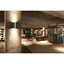 SLV Outdoor Luminaire ROX WALL OUT UP/DOWN, QPAR11, IP44, 2x GU10 max. 50W, alu brushed
