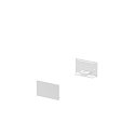 GRAZIA 20 Endcaps for GRAZIA Surface profile flat, 2 items, flat design, white