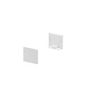 GRAZIA 20 Endcaps for GRAZIA Surface profile standard, 2 items, flat design, white