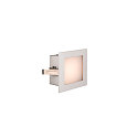 SLV Premium LED Wall recessed luminaire FRAME BASIC HV, 3.1W 2700K 140lm, silver