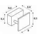 SLV MANA LED Wall luminaire, width 9,6cm, white