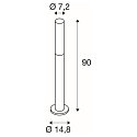 SLV APONI LED Outdoor Floor lamp, anthracite, height 90cm