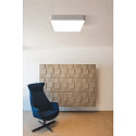 SLV MEDO 60 SQUARE LED, Ceiling luminaire, silver grey