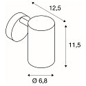 SLV Wandleuchte ENOLA B, GU10 QPAR51, rotatable, swivelling, with switch, white