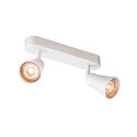 Wall and Ceiling luminaire AVO DOUBLE, 2 flame, white, GU10 QPAR51, max. 2x 50W