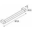 LONG GRILL LED Wall and Ceiling luminaire, 3000K, white