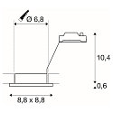 Outdoor Ceiling recessed luminaire DOLIX OUT, GU10, QPAR51, IP65, � 68mm, square, white