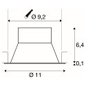 SLV LED Recessed luminaire AKALO D83 DL, 9W 3000/4200/5700K 800-880lm 90�, white