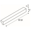 SLV LED Wall luminaire / Mirror luminaire L-LINE 60, 10W 3000K 820lm 120�, IP44, anodised silver