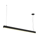 LED Pendant luminaire Q-LINE PD DALI Single, length 142cm, 47W 3000K 3700lm 120�, black