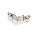 L-Coupler for S-TRACK 3-Phase high-voltage track, Earth outside, traffic white RAL 9016