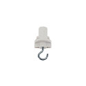 3-Phase adapter with hook for S-TRACK 3-Phase high-voltage track, traffic white RAL 9016