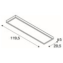 SLV LED Ceiling luminaire PANEL f�r BAP, 120 x 30cm, 45W, TRIAC dimmable, white, 4000K 3400lm 90�