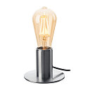SLV Table lamp FITU TL, E27 max. 10W, with switch, brushed aluminum